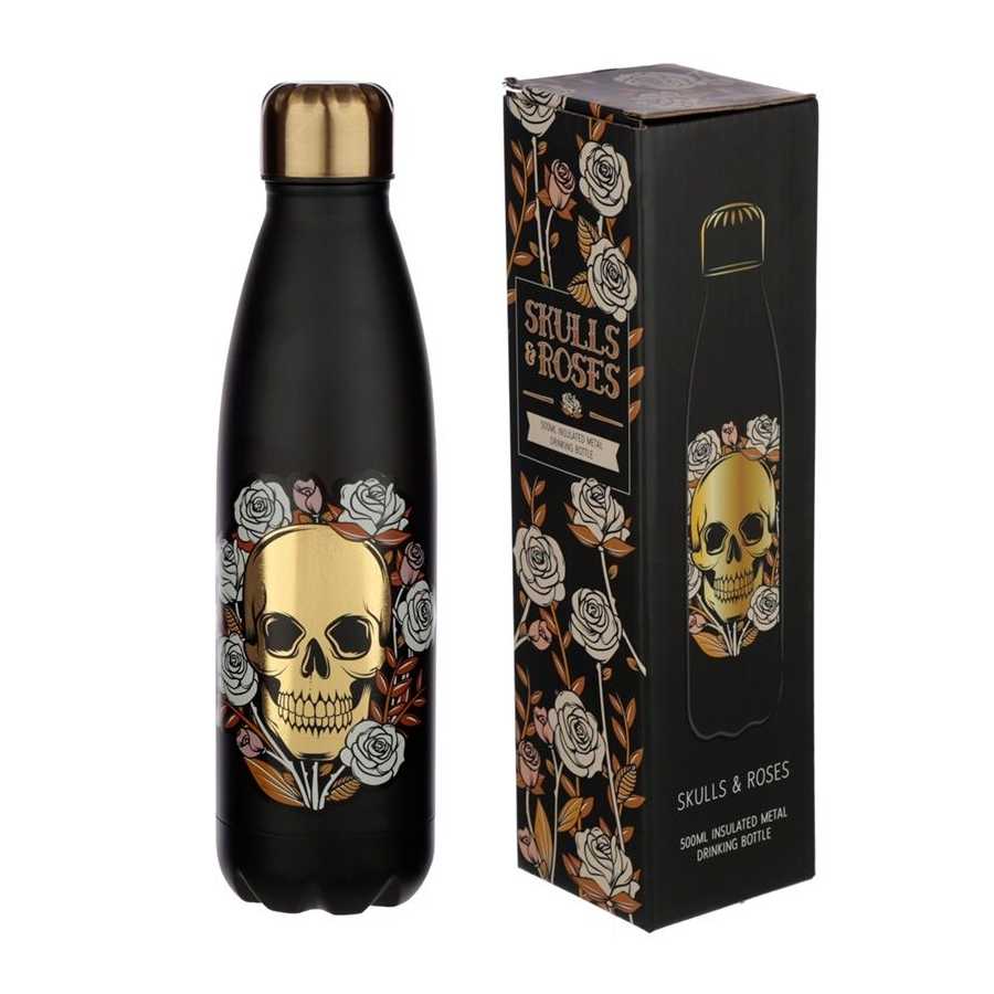 Skulls & Roses Totenkopf Trinkflasche