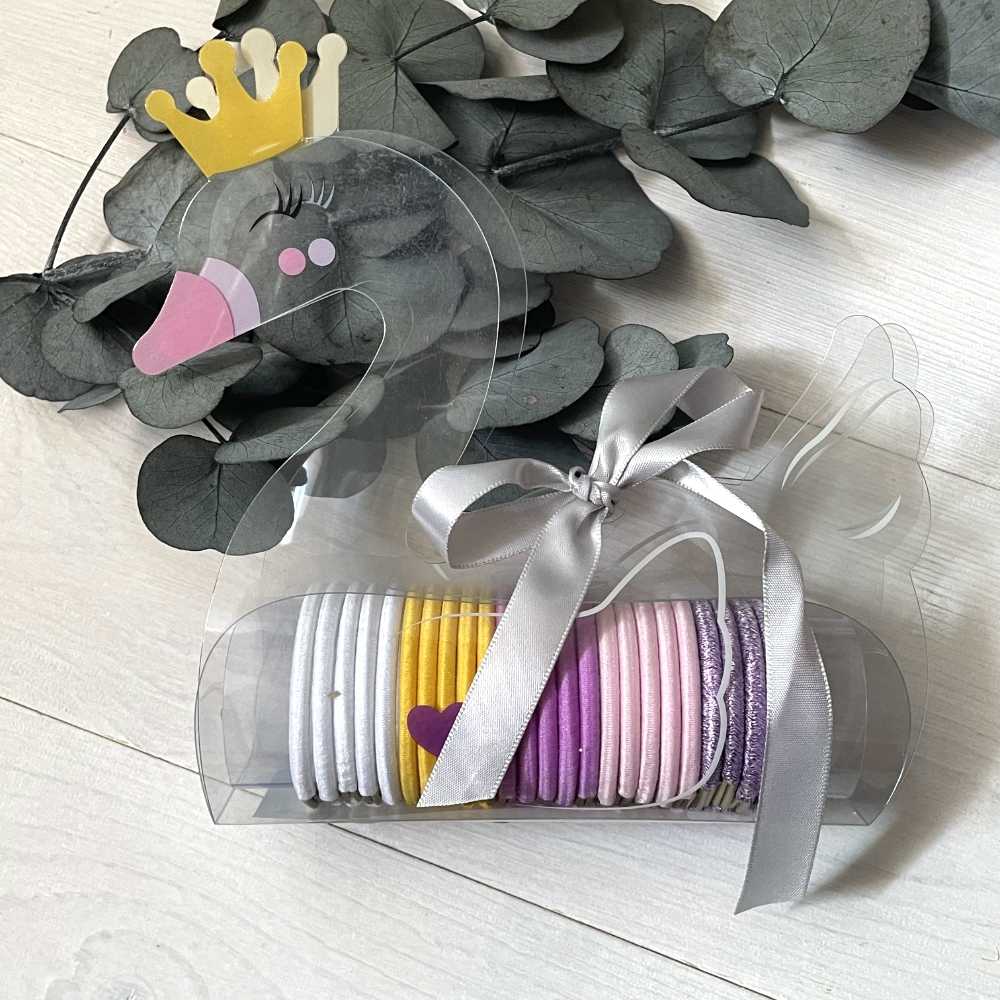 Set aus 25 Haargummis - Schwan