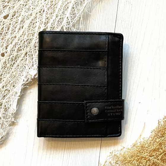 Portefeuille Qaus noir - Stamp