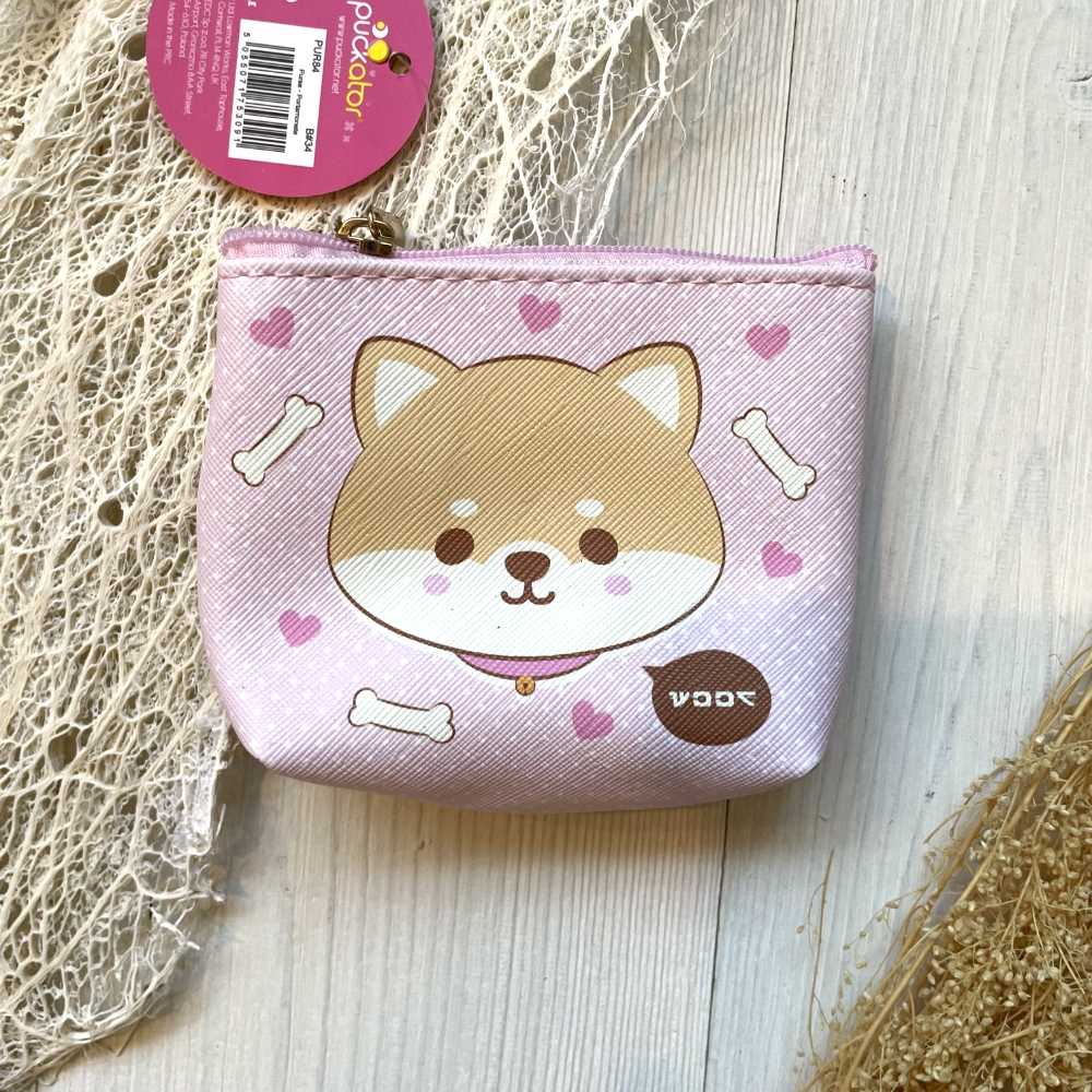 PVC Geldbörse - Adoramals Shiba Inu - Hund rosa