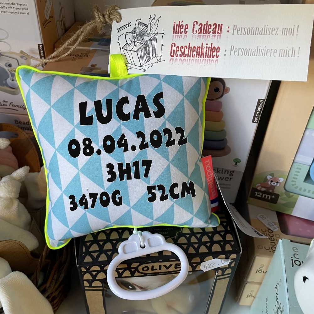 Jain - Coussin musical ange ciel - Mellipou, personnalisable, cadeau de naissance