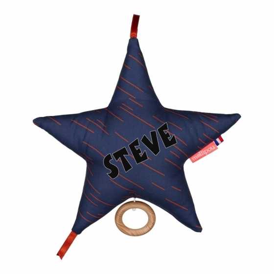 Stevie Wonder - Justin Star Musical Kissen- I - Just Called - Mellipou, personalisierbar, Geschenk zur Geburt