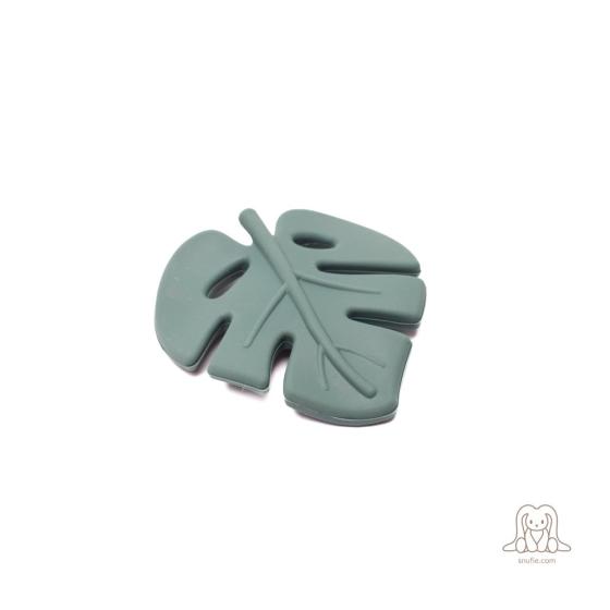 Anneau dentition Snufie – Feuille en silicone doux verte
