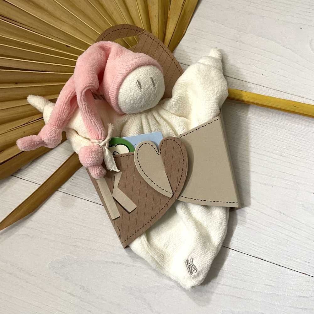 Doudou chiffon bonnet rose - Keptin-Jr