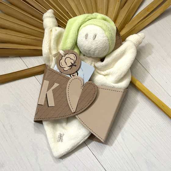 Doudou chiffon bonnet vert - Keptin-Jr