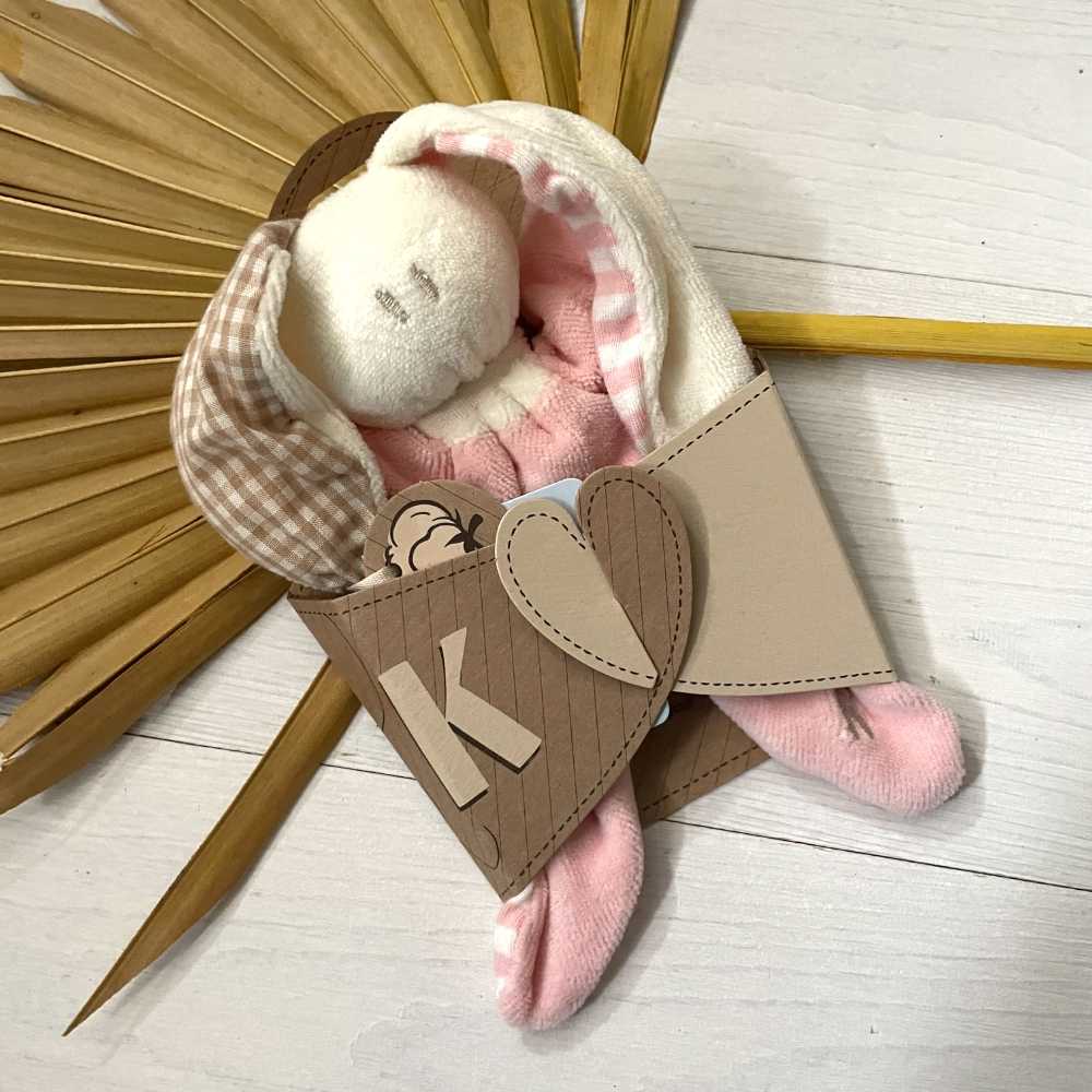 Doudou chiffon lapin rose - Keptin-Jr