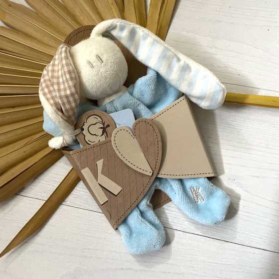 Doudou chiffon lapin bleu - Keptin-Jr