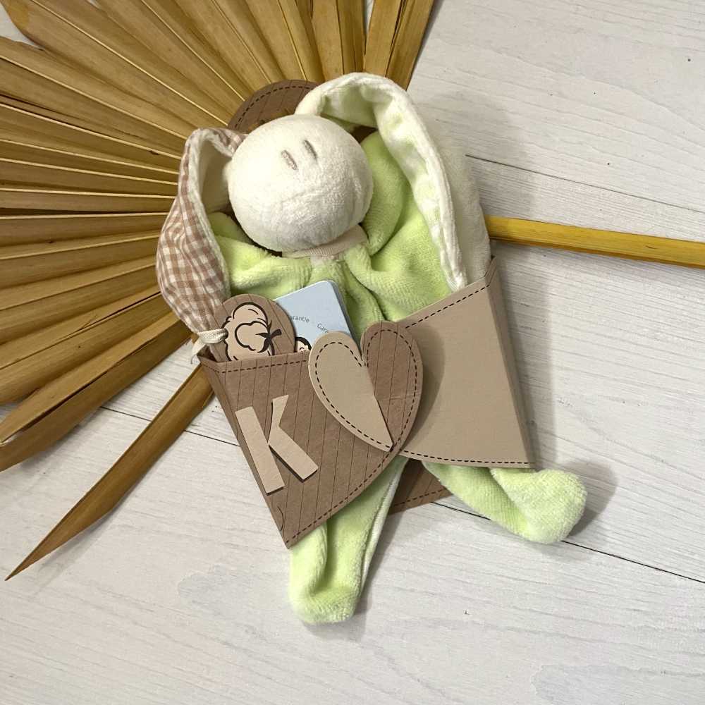 Doudou chiffon lapin vert - Keptin-Jr