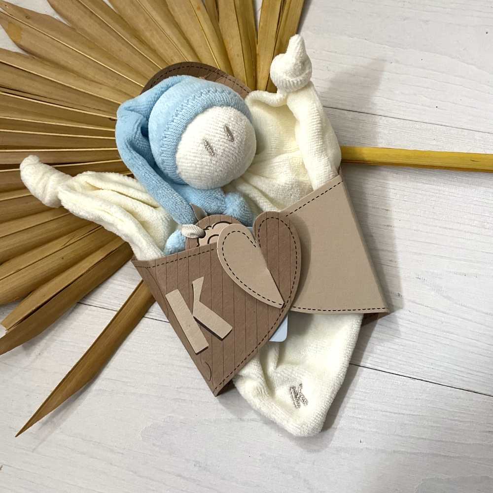 Doudou chiffon bonnet bleu - Keptin-Jr