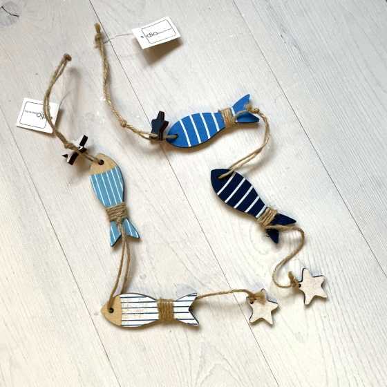 Guirlande poissons bois