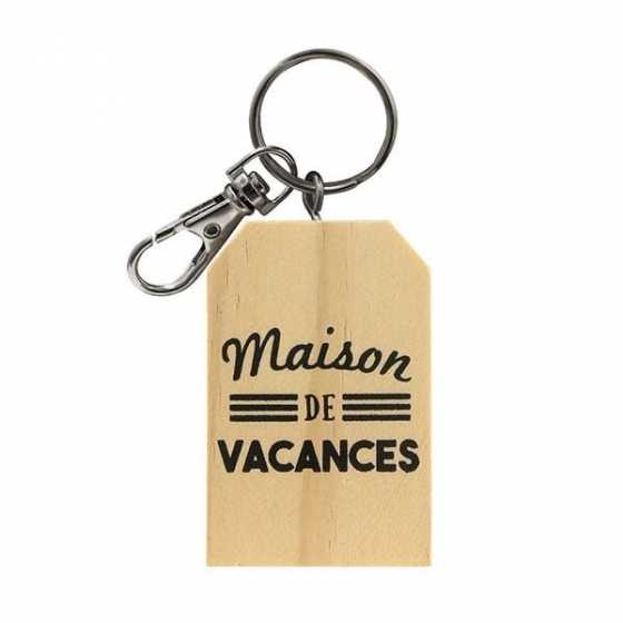 Porte-clés en bois "Maison de vacances"