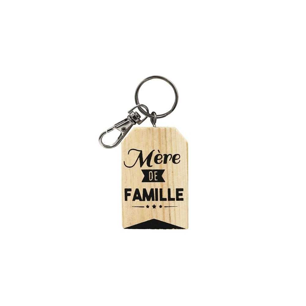 Porte-clés en bois "Mère de famille"