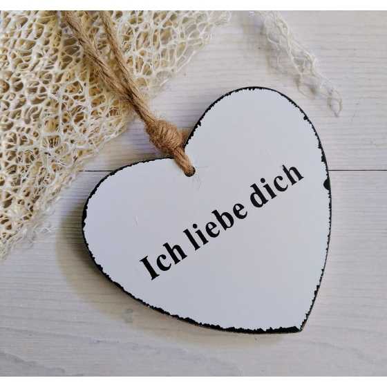 Herz aus Holz "Ich liebe dich"