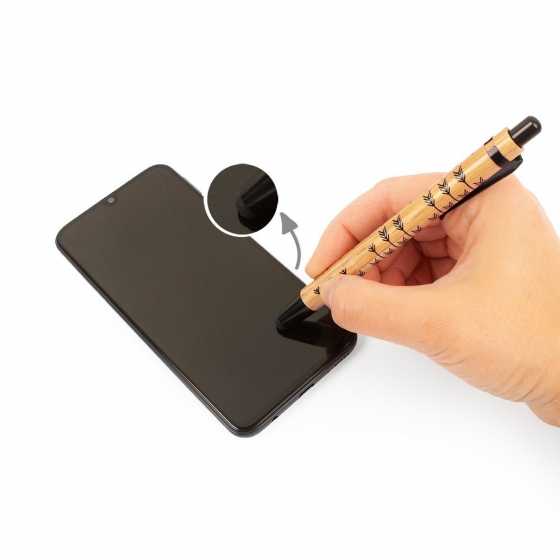 Kugelschreiber aus Bambusholz - Bambuskuli mit Touchpen