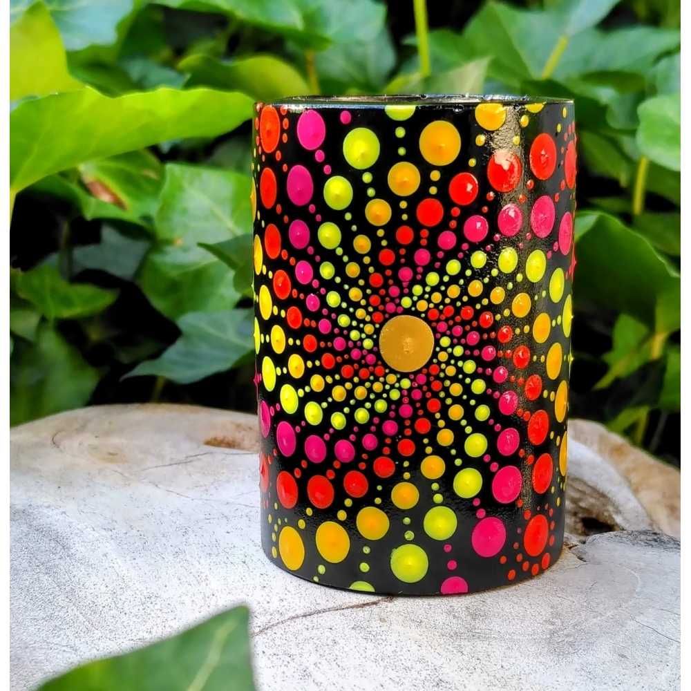 Kerzenhalter 100% home made - Rosa Spirale