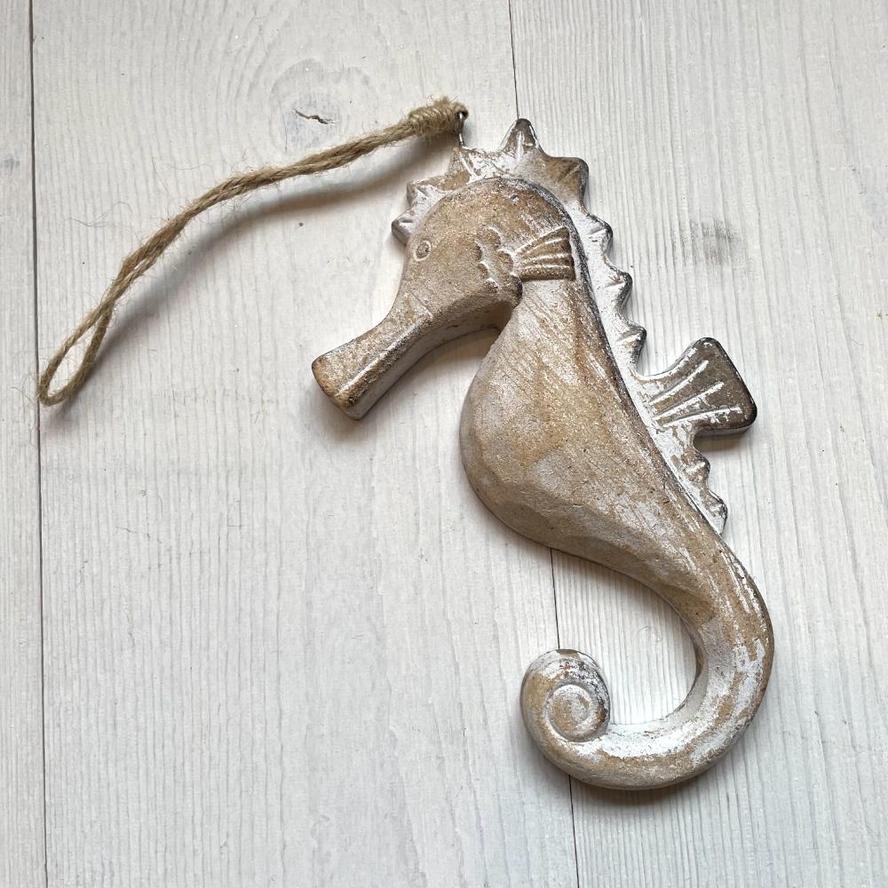 Dekoration Seepferdchen Holz