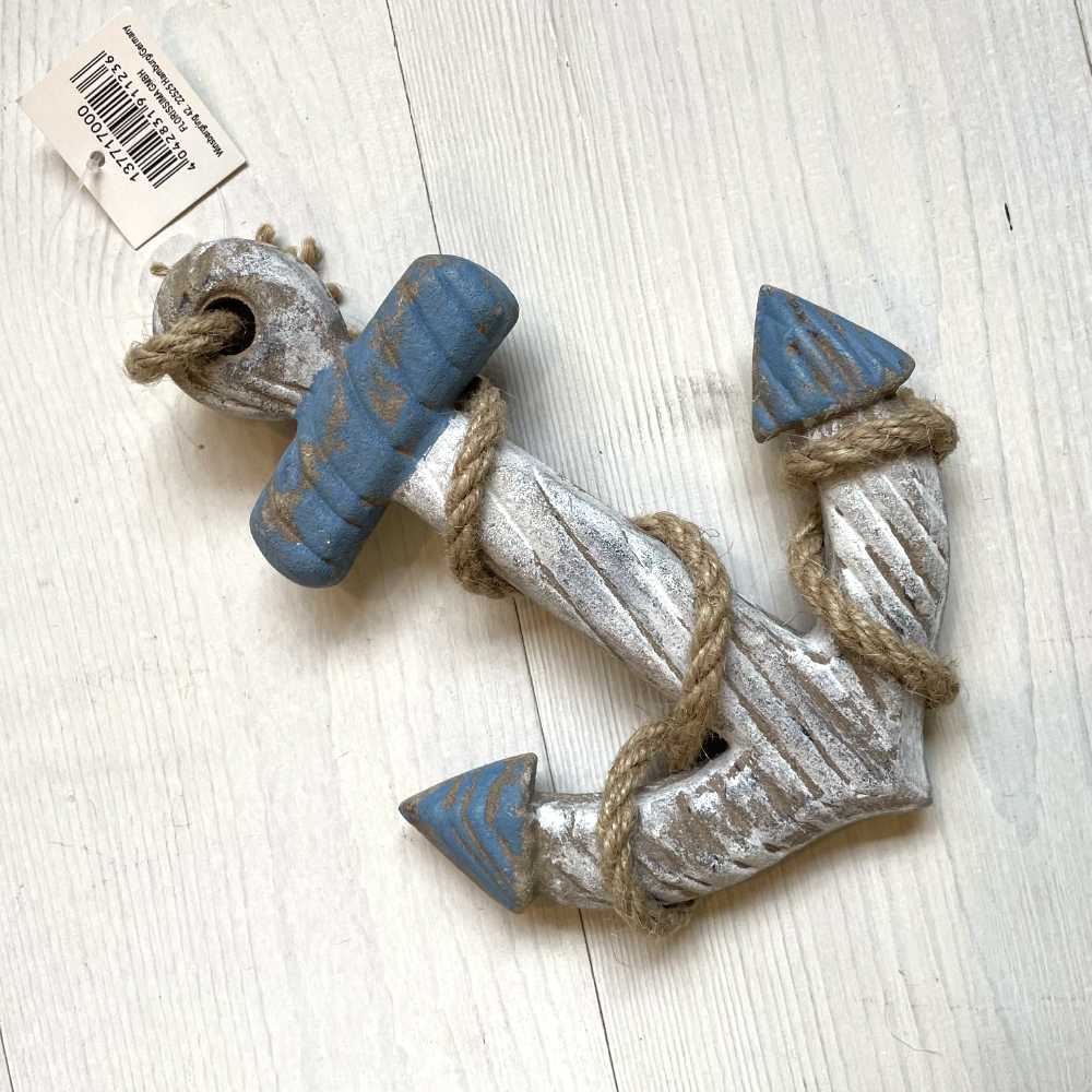 Kleine Hängedekoration Anker aus Holz