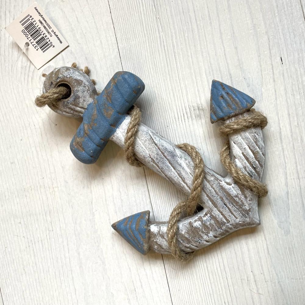 Petite décoration à suspendre ancre en bois
