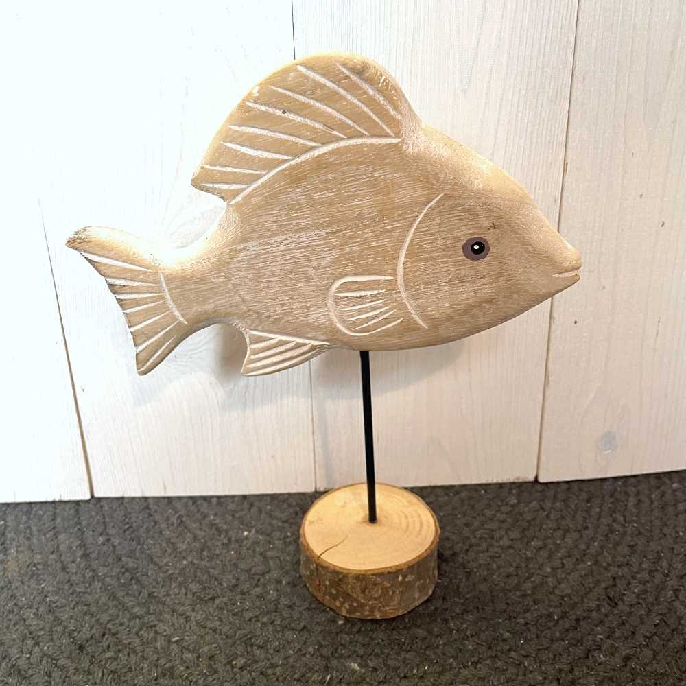 Poisson décoratif en bois à poser