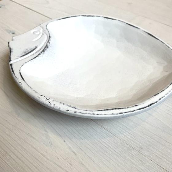 Plat décoratif poisson en bois