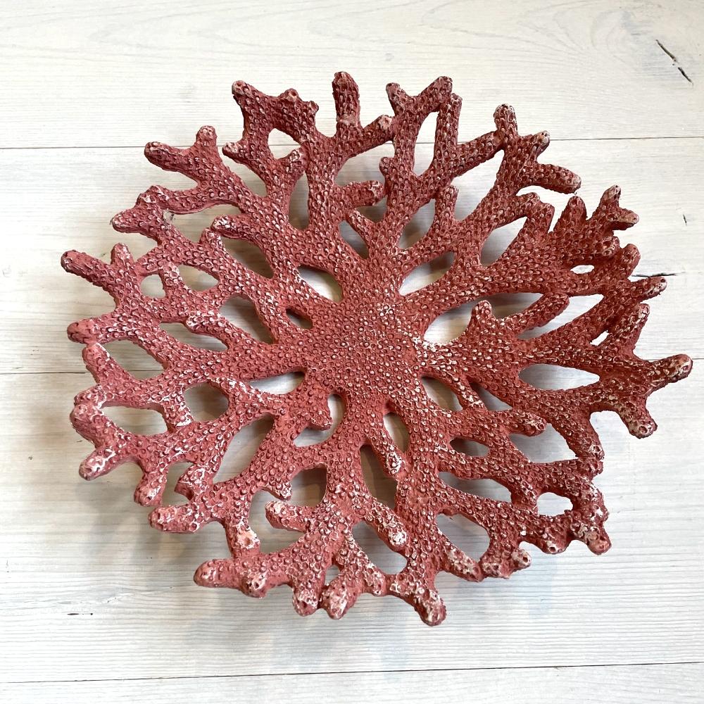 Plat décoratif corail en plâtre