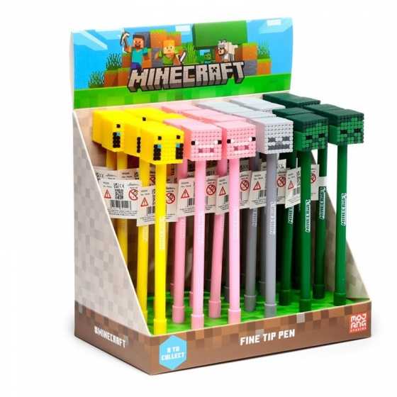 Minecraft-Stift Feinspitze 
(Biene/Schwein/Skelett/Zombie)