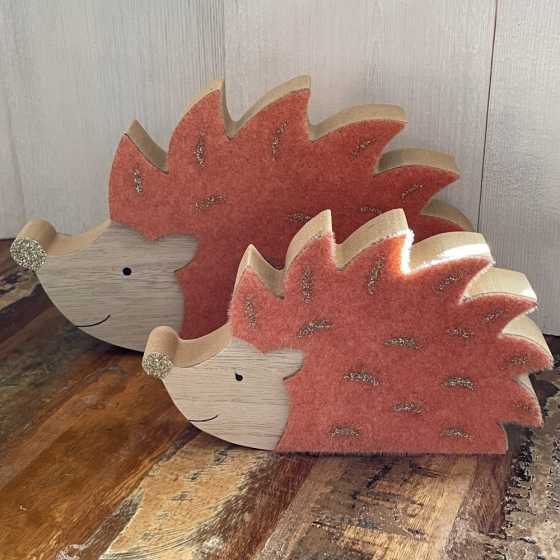 Hérisson en bois et feutre - Petit