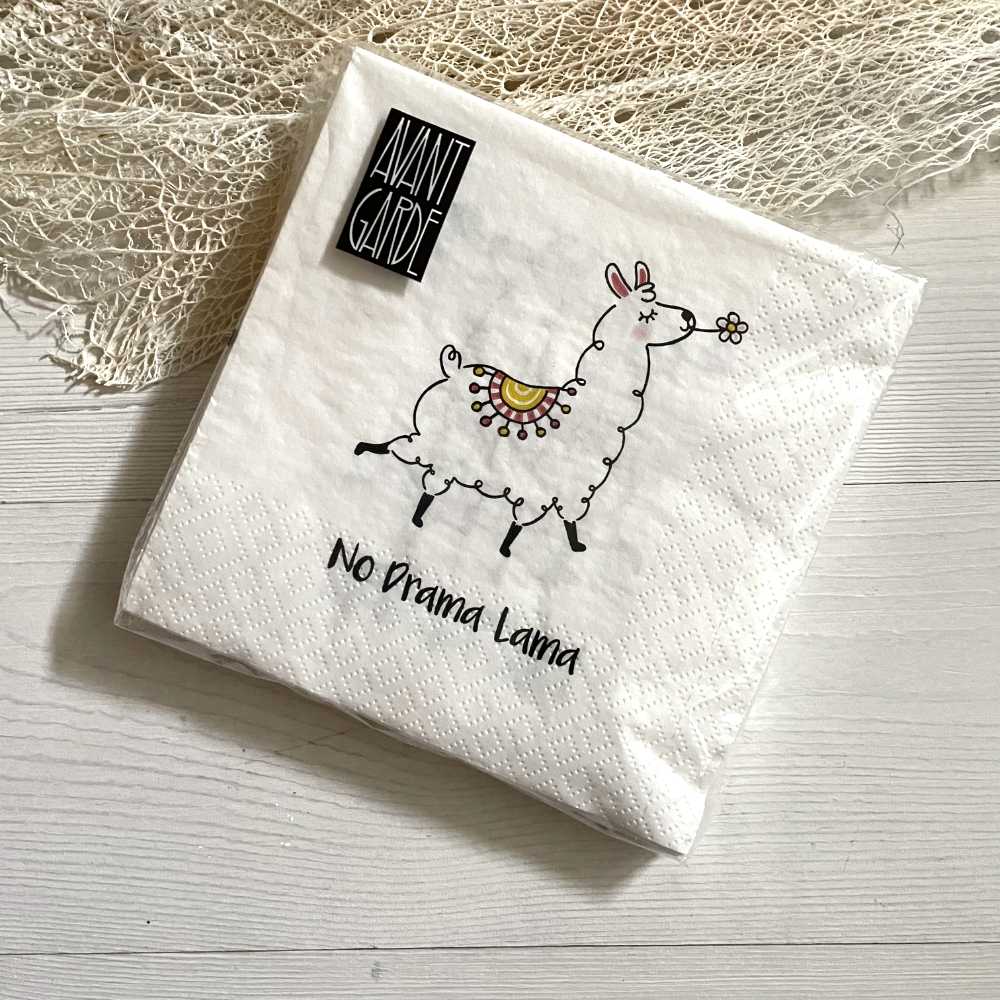 Servietten Drama Lama