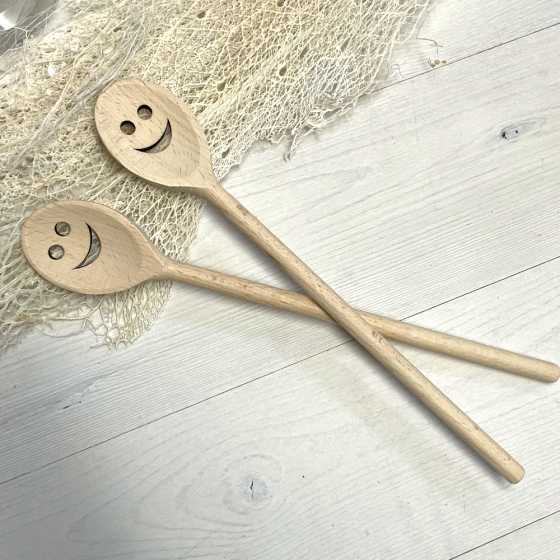 Spatule en bois smiley ovale
