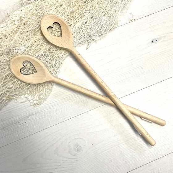 Spatule en bois coeur ovale
