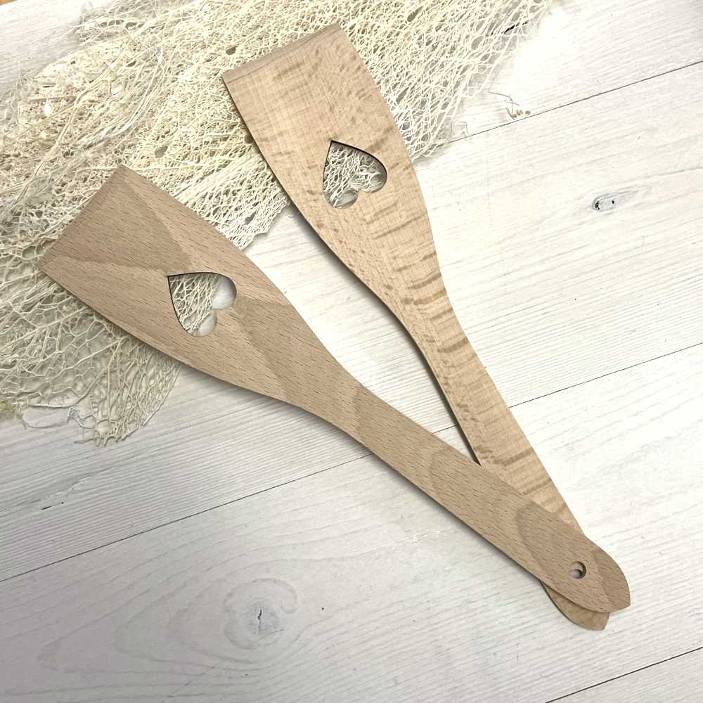Flacher Holzspatel Herz
