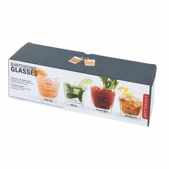 Set aus 4 Cocktailgläsern