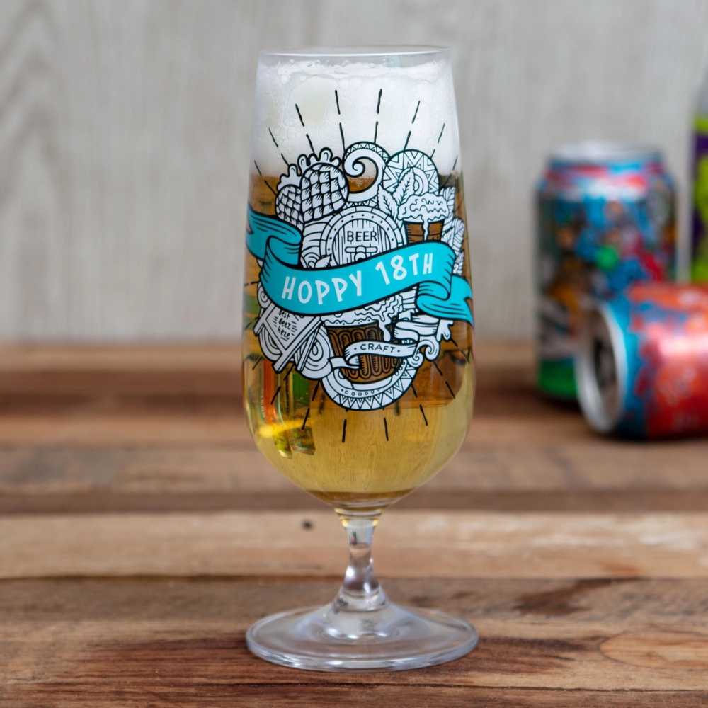 18 ans - Verre à bière artisanale