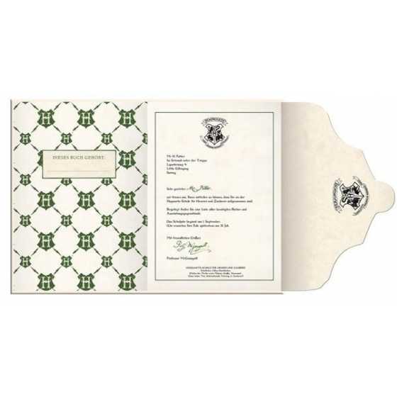 Lettre d'admission à Poudlard - Carnet Harry Potter
