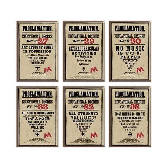 Set de 6 magnets - Proclamations - Harry Potter