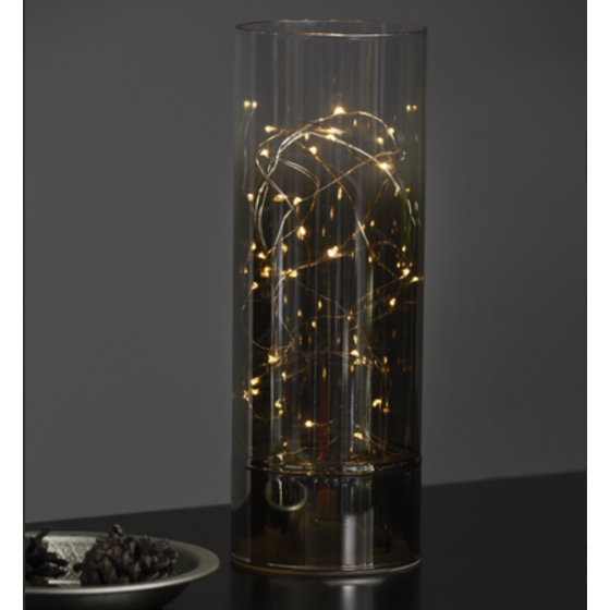 Dekorative Laterne aus Rauchglas