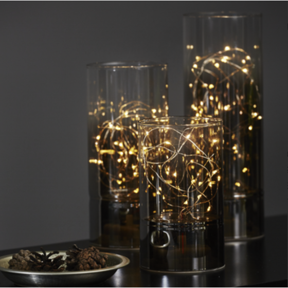 Dekorative Laterne aus Rauchglas