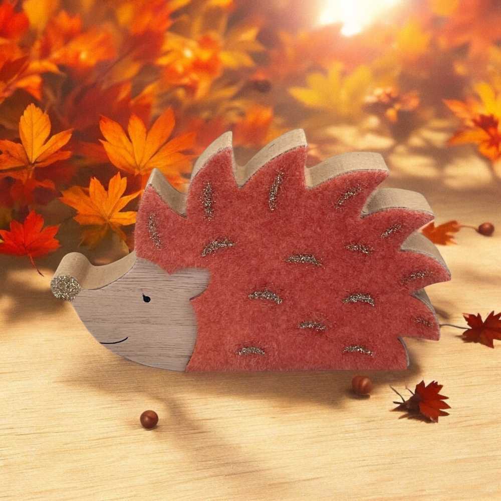 Hérisson en bois et feutre - Petit