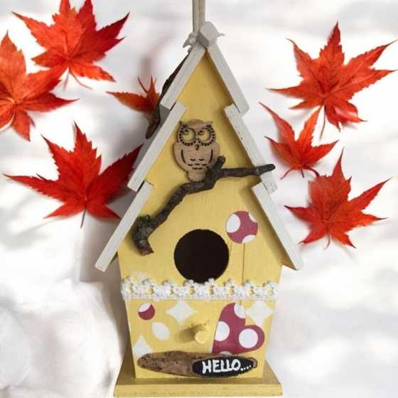 Petite maisonnette de décoration chouette