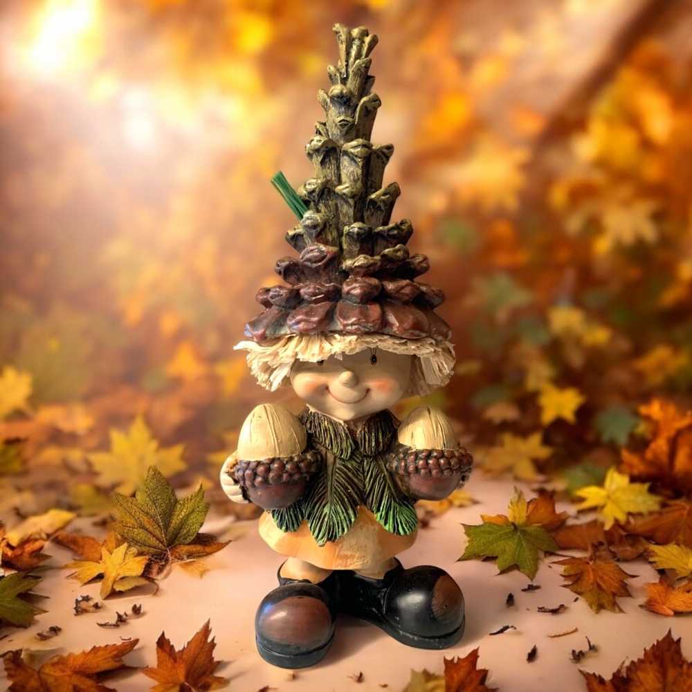 Décoration en résine fille pomme de pain