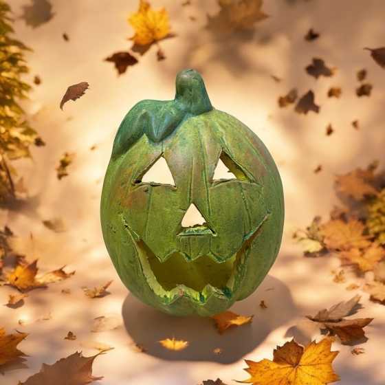 Petite courge photophore Halloween - vert