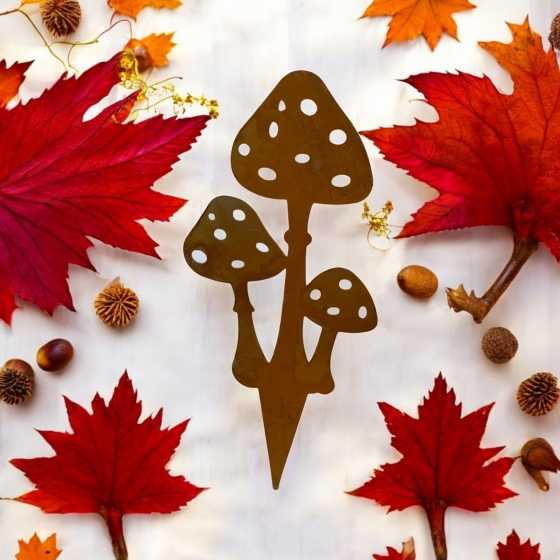 Pique en métal champignons