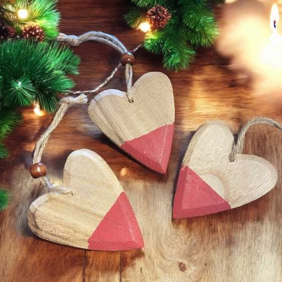 Petit coeur en bois à suspendre
