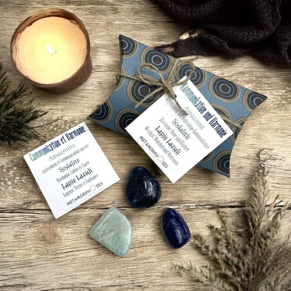 "Communication et Harmonie" - Set de 3 pierres