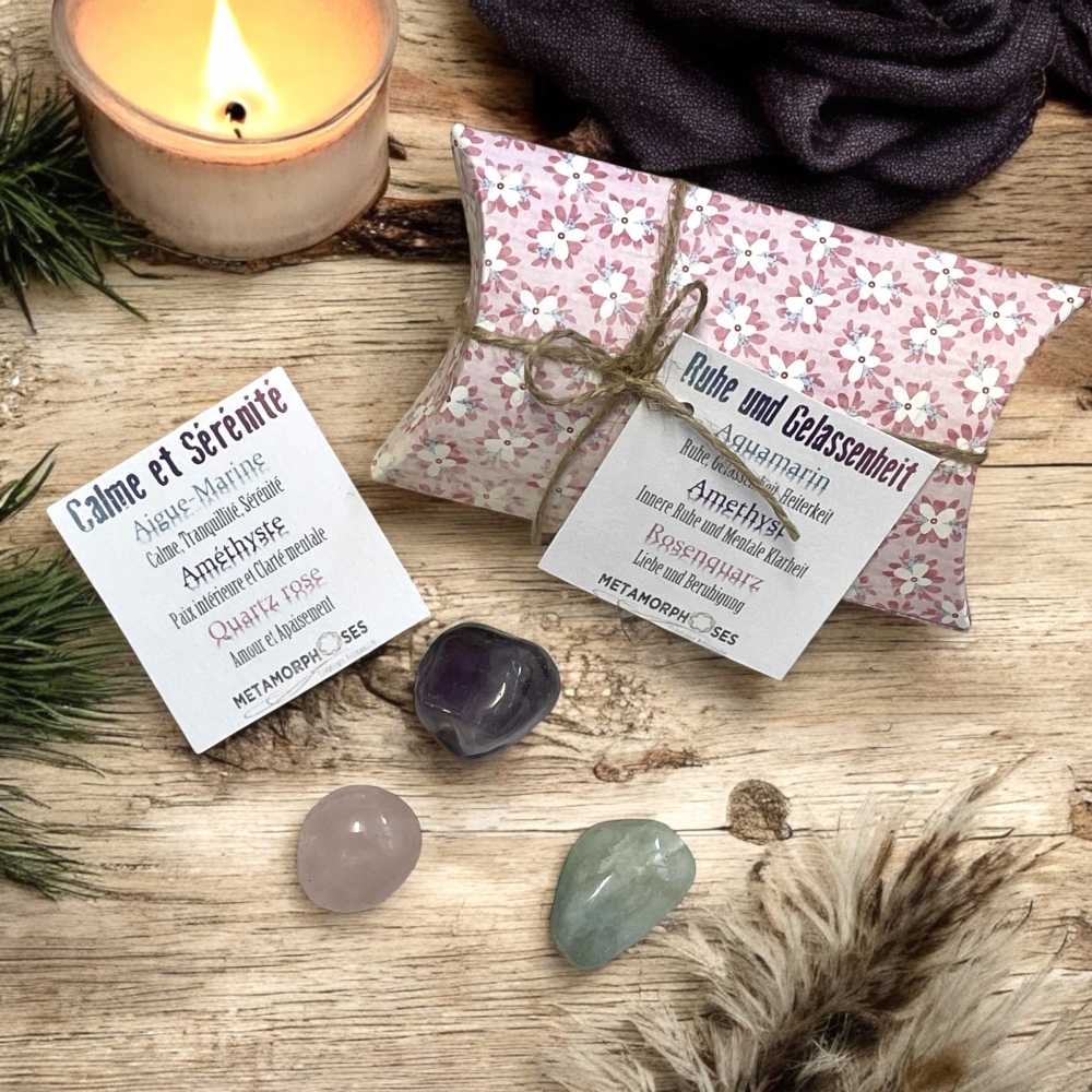 "Calme et Sérénité" - Set de 3 pierres