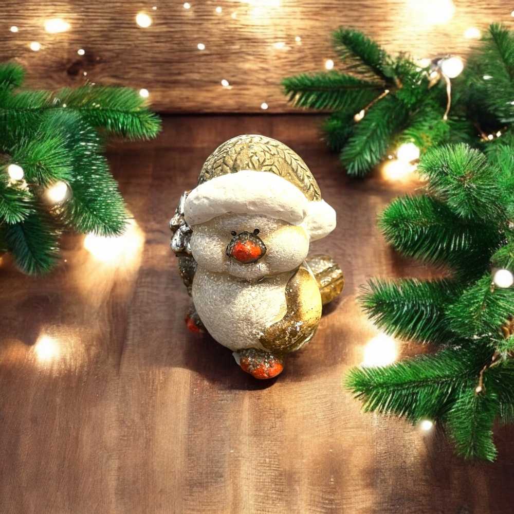 Kleiner Vogel aus Terrakotta - Tannenbaum