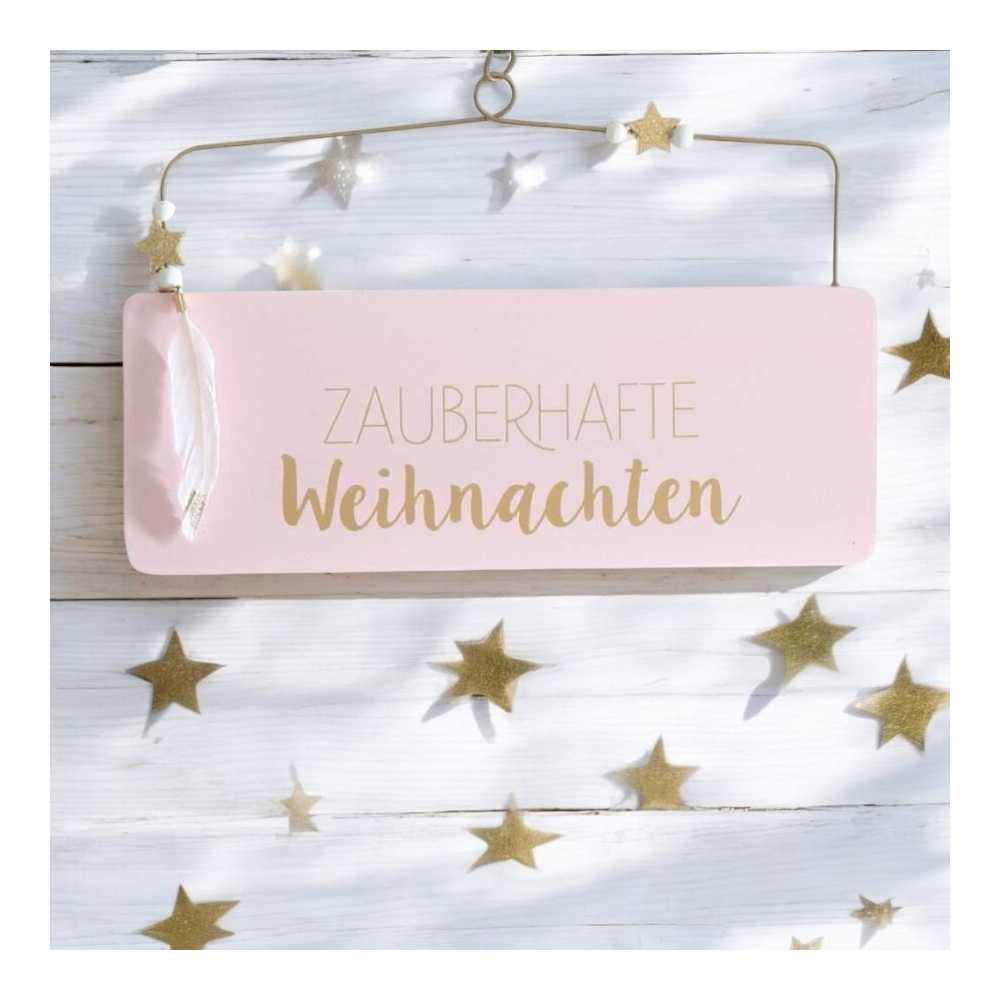 Schild zauberhatfe Weihnachten