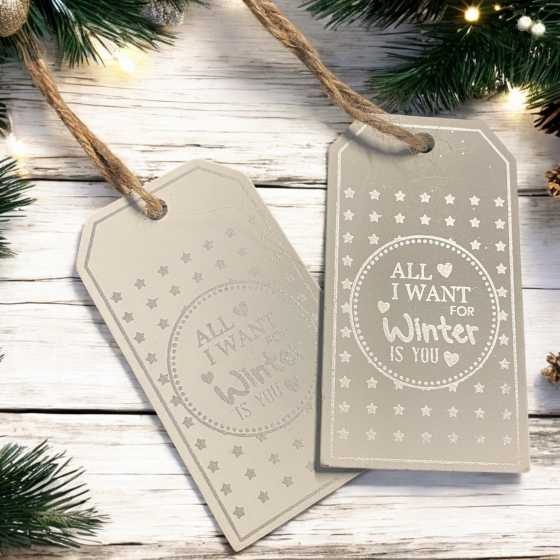 Etiquette en bois - All I...