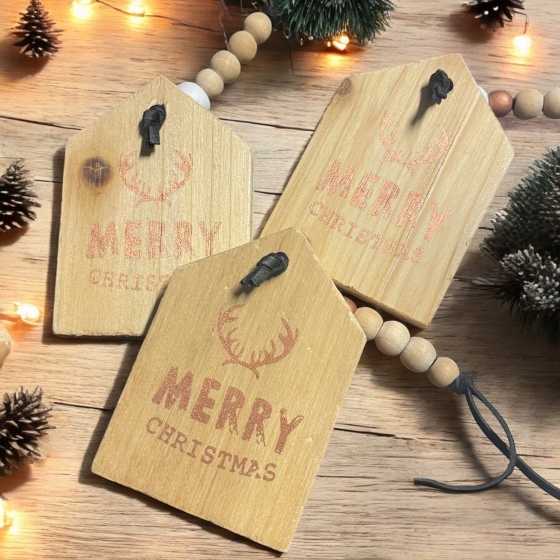 Holzetikett - Merry...