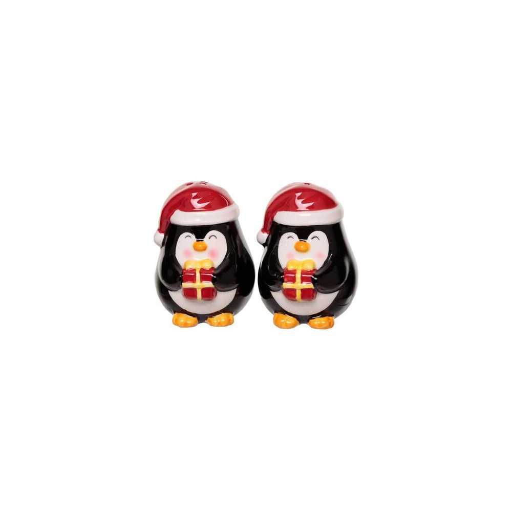Set sel et poivre Merry Christmas Pinguins